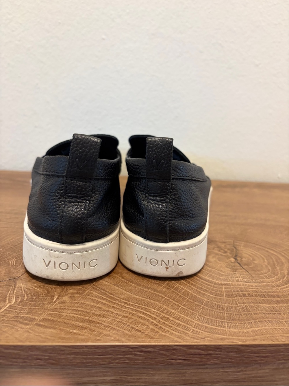Vionic Black Leather Slip-On Penny Loafer Sneaker (B7) - Picture 3 of 6